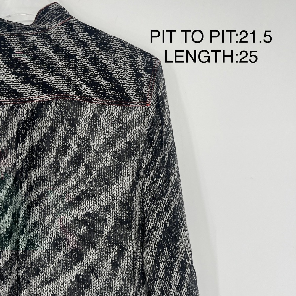 Rag & Bone Top womens S Sheer  Zebra Animal Print Silk Career Office‎ Retro Edgy - Picture 5 of 12